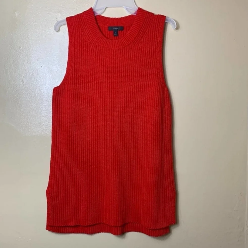 J. CREW RED TUNIC sweater